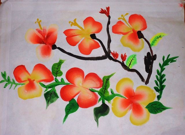 FLORES PINTADAS CON RAIMBOW CAKE BASICOS