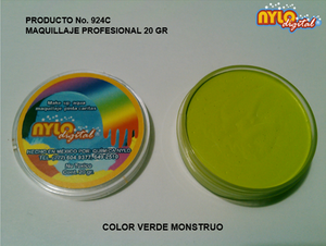 Maquillaje De Fantasía Nylo Digital 20 Gr. Verde Monstruo