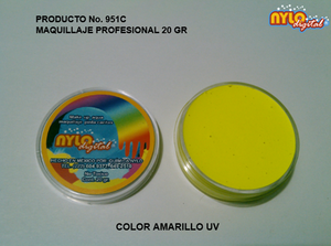 Maquillaje De Fantasia Nylo Digital 20 Gr. Amarillo UV