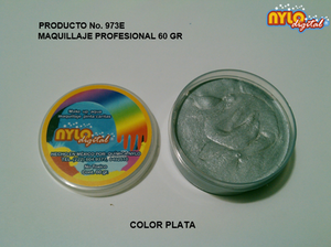 Maquillaje De Fantasia Nylo Digital 60 Gr. Color Plata