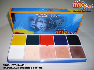 Maquillaje escénico 250 gr, 10 colores