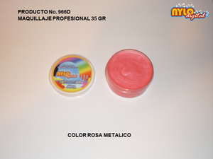 Maquillaje De Fantasia Nylo Digital 35 Gr. Color Rosa Metalico