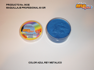 Maquillaje De Fantasia Nylo Digital 60 Gr. Azul Rey Mertalico