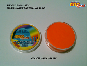 Maquillaje De Fantasía Nylo Digital 20 Gr. Naranja UV