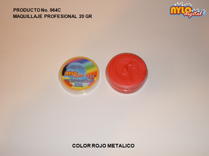 Maquillaje De Fantasia Nylo Digital 20 Gr. Color Rojo Metalico