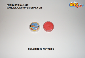 Maquillaje De Fantasia Nylo Digital 4 Gr. Color Rojo Metalico