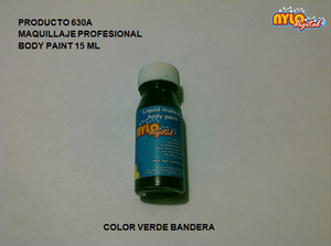 Body paint base agua 15 ml. Verde Bandera