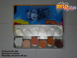 Maquillaje escénico 48 gr, 6 colores