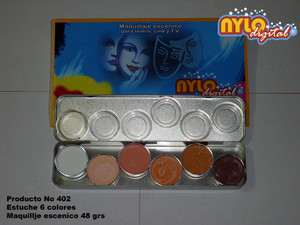 Maquillaje escénico 48 gr, 6 colores