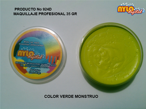 Maquillaje De Fantasia Nylo Digital 35 Gr. Verde Mounstro