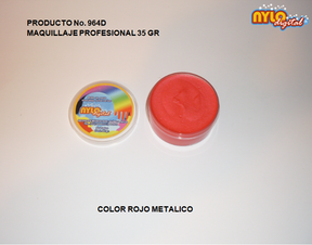 Maquillaje De Fantasia Nylo Digital 35 Gr. Color Rojo Metalico