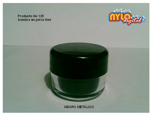 Sombra en polvo 8 ml, Negro metálico