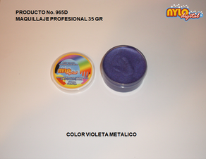 Maquillaje De Fantasia Nylo Digital 35 Gr. Color Violeta Metalico