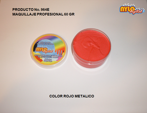 Maquillaje De Fantasia Nylo Digital 60 Gr. Color Rojo Metalico