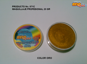 Maquillaje De Fantasia Nylo Digital 20 Gr. Color Oro