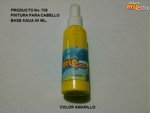 PINTURA PARA CABELLO COLOR AMARILLO 60 ML.