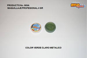 Maquillaje De Fantasia Nylo Digital 4 Gr. Verde Claro Metalico
