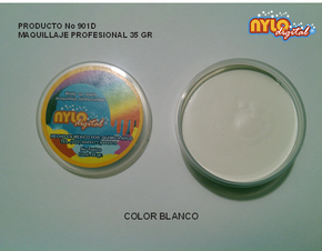 Maquillaje De Fantasia Nylo Digital 35 Gr. Blanco