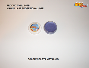 Maquillaje De Fantasia Nylo Digital 8 Gr. Color Violeta Metalico