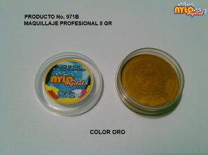 Maquillaje De Fantasia Nylo Digital 8 Gr. Color Oro