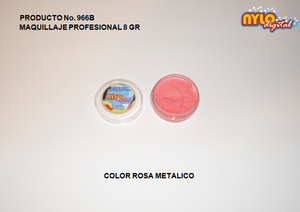 Maquillaje De Fantasia Nylo Digital 8 Gr. Color Rosa Metalico
