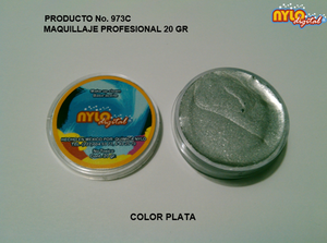 Maquillaje De Fantasia Nylo Digital 20 Gr. Color Plata