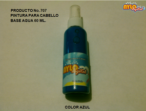 PINTURA PARA CABELLO COLOR AZUL 60 ML.