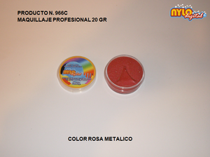 Maquillaje De Fantasia Nylo Digital 20 Gr. Color Rosa Metalico