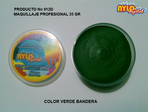 Maquillaje De Fantasia Nylo Digital 35 Gr. Verde Bandera
