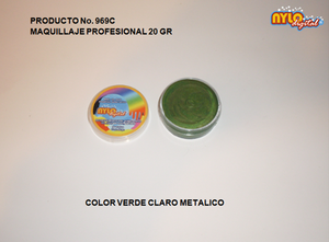 Maquillaje De Fantasía Nylo Digital 20 Gr. Verde Claro Metálico