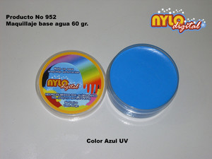 Maquillaje De Fantasia Nylo Digital 60 Gr. Azul UV.