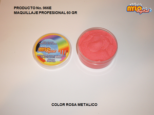 Maquillaje De Fantasia Nylo Digital 60 Gr. Color Rosa Metalico