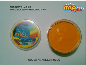 Maquillaje De Fantasia Nylo Digital 35 Gr. Amarillo Huevo