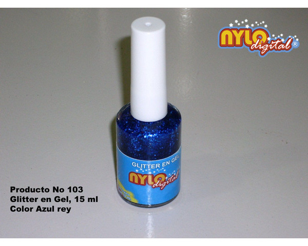 Glitter en gel 15 ml. Azul rey MAQUILLAJE PROFESIONAL, NYLO DIGITAL