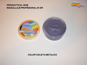 Maquillaje De Fantasia Nylo Digital 60 Gr. Color Violeta Metalico