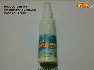 PINTURA PARA CABELLO COLOR BLANCO 60 ML.